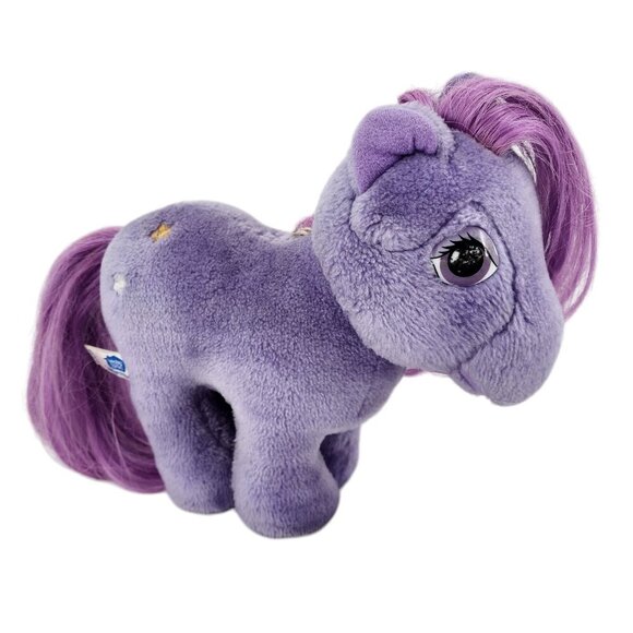 Vintage Hasbro Softies My Little Pony Blossom Purple Plush Stuffed Animal - Picture 11 of 12